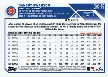 2023 Topps Chicago Cubs #CHC-15 Dansby Swanson Back