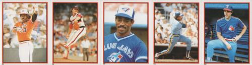 1983 Topps Stickers - Test Strips #NNO Eddie Murray / LaMarr Hoyt / Willie Upshaw / Al Cowens / Dave Hostetler Front