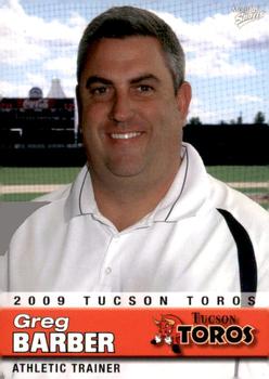 2009 MultiAd Tucson Toros #29 Greg Barber Front