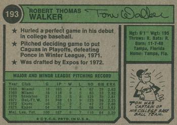 2023 Topps Heritage - 50th Anniversary Buybacks #193 Tom Walker Back