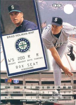 1994 Leaf #35 Brad Holman Back