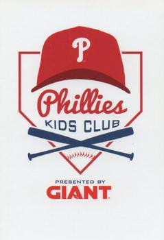 2023 Philadelphia Phillies Kids Club #NNO Zack Wheeler Back