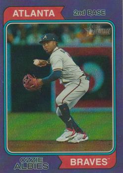 2023 Topps Heritage - Chrome Purple Refractor #25 Ozzie Albies Front