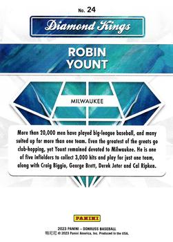 2023 Donruss - Holo Orange #24 Robin Yount Back