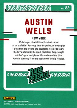 2023 Donruss - Holo Orange #83 Austin Wells Back