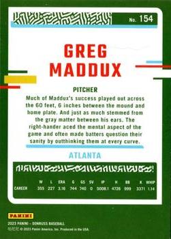 2023 Donruss - Holo Orange #154 Greg Maddux Back