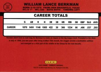 2023 Donruss - Holo Orange #262 Lance Berkman Back