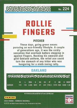 2023 Donruss - Holo Purple #224 Rollie Fingers Back