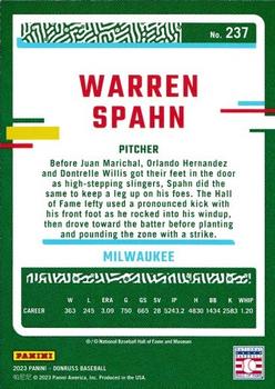 2023 Donruss - Career Stat Line #237 Warren Spahn Back