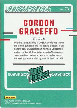 2023 Donruss - Artist Proof #73 Gordon Graceffo Back