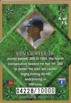 1994 Leaf - Gold Leaf Stars #4 Ken Griffey, Jr. Back