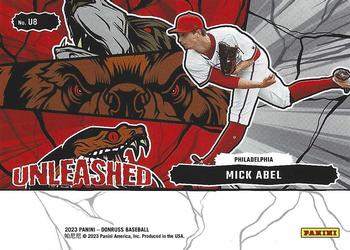 2023 Donruss - Unleashed Pink Fireworks #U8 Mick Abel Back