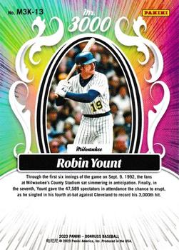 2023 Donruss - Mr. 3000 Rapture #M3K-13 Robin Yount Back