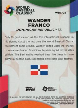 2023 Topps - World Baseball Classic Stars #WBC-25 Wander Franco Back