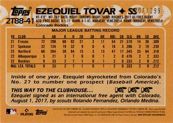 2023 Topps - 1988 Topps Baseball 35th Anniversary Black (Series Two) #2T88-41 Ezequiel Tovar Back