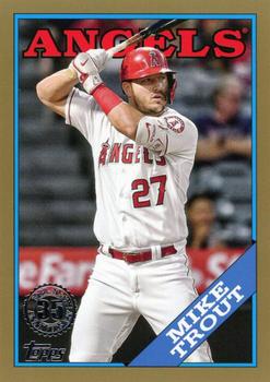 2023 Topps - 1988 Topps Baseball 35th Anniversary Gold (Series Two) #2T88-27 Mike Trout Front