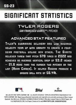2023 Topps - Significant Statistics #SS-23 Tyler Rogers Back