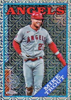 2023 Topps - 1988 Topps Baseball 35th Anniversary Chrome Silver Pack (Series Two) #2T88C-4 Mike Trout Front