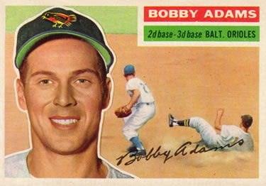 1956 Topps #287 Bobby Adams Front