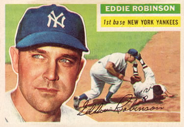 1956 Topps #302 Eddie Robinson Front