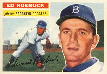 1956 Topps #58 Ed Roebuck Front