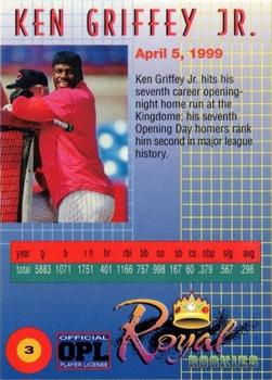 2000 Royal Rookies - Ken Griffey Jr. Gold #3 Ken Griffey Jr. Back