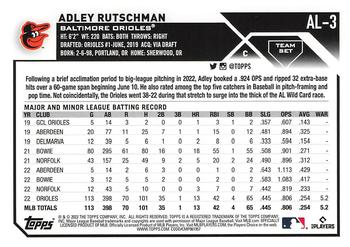 2023 Topps Stars of the American League #AL-3 Adley Rutschman Back