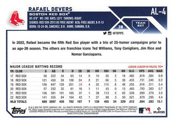 2023 Topps Stars of the American League #AL-4 Rafael Devers Back