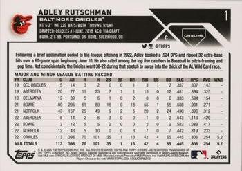 2023 Topps Chrome #1 Adley Rutschman Back