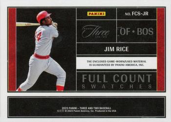 2023 Panini Three and Two - Full Count Swatches #FCS-JR Jim Rice Back
