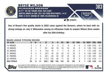 2023 Topps - All-Star Game #383 Bryse Wilson Back