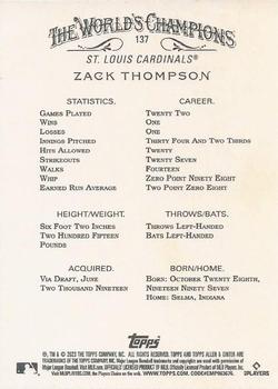 2023 Topps Allen & Ginter #137 Zack Thompson Back