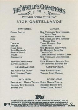 2023 Topps Allen & Ginter #189 Nick Castellanos Back