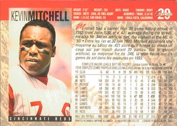1994 O-Pee-Chee #29 Kevin Mitchell Back