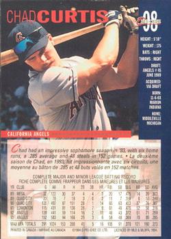 1994 O-Pee-Chee #98 Chad Curtis Back