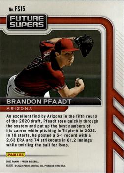 2023 Panini Prizm - Future Supers #FS15 Brandon Pfaadt Back