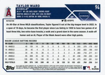 2023 Topps Chrome - Refractor #94 Taylor Ward Back