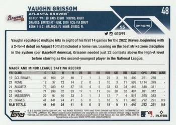 2023 Topps Chrome - X-Fractor #48 Vaughn Grissom Back