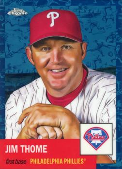 2022 Topps Chrome Platinum Anniversary - Platinum Toile White/Blue Refractor #201 Jim Thome Front