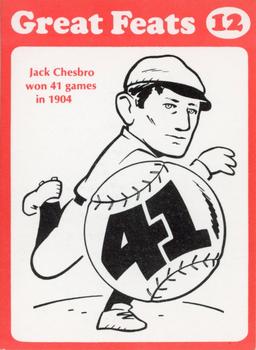 1972 Laughlin Great Feats of Baseball (Red) #12 Jack Chesbro Front