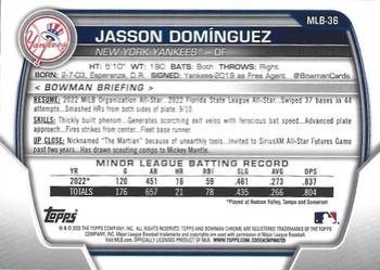 2023 Bowman Chrome National Convention #MLB-36 Jasson Dominguez Back