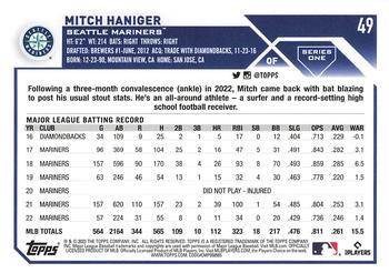 2023 Topps - Gold Star #49 Mitch Haniger Back