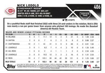 2023 Topps - Gold Star #406 Nick Lodolo Back