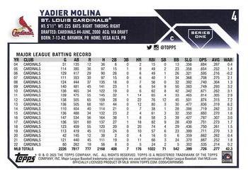 2023 Topps - 582 Montgomery Club Foil Stamped #4 Yadier Molina Back