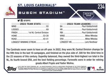 2023 Topps - 582 Montgomery Club Foil Stamped #234 St. Louis Cardinals Back