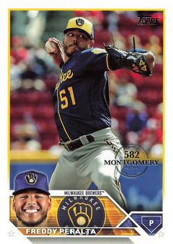 2023 Topps - 582 Montgomery Club Foil Stamped #353 Freddy Peralta Front