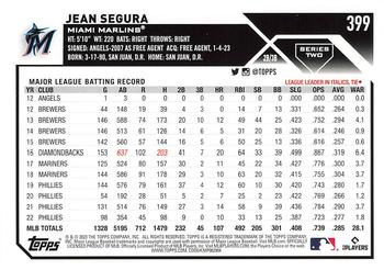 2023 Topps - 582 Montgomery Club Foil Stamped #399 Jean Segura Back