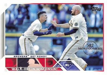 2023 Topps - 582 Montgomery Club Foil Stamped #457 Brewers Get Rowdy Front