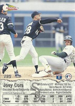 1994 Pacific #123 Joey Cora Back