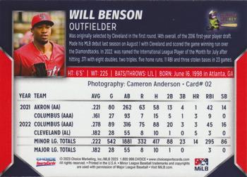 2023 Choice Louisville Bats #02 Will Benson Back